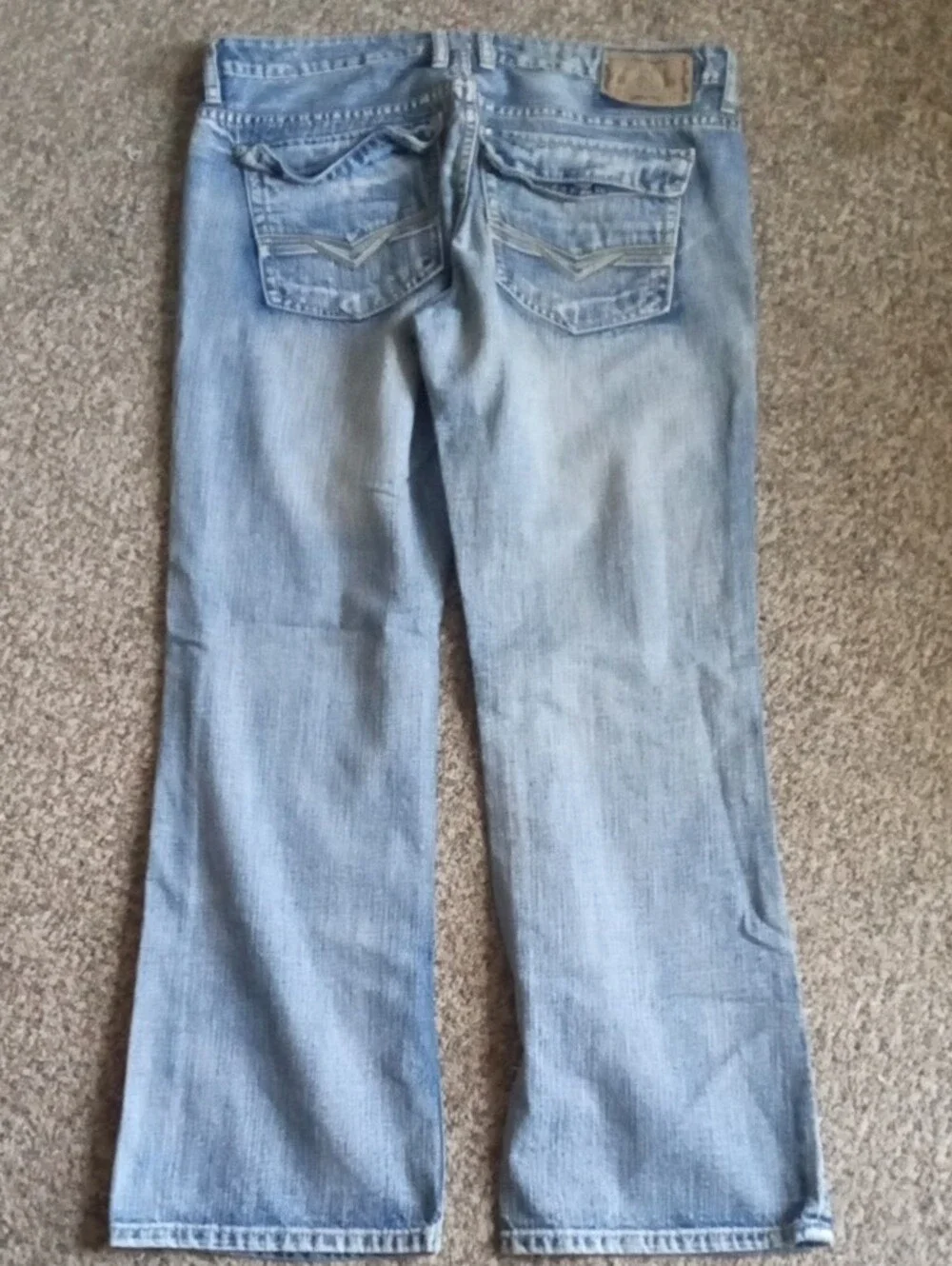 Buffalo David Bitton Men's Light Blue Slim Boot Jeans